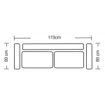 Καναπές Verona διθέσιος-Gkri Skouro