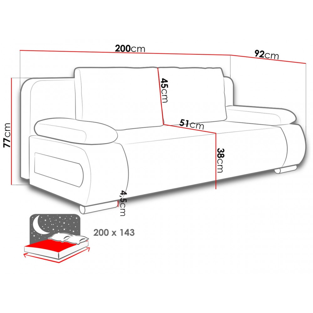 Καναπές - κρεβάτι Emma-Prasino