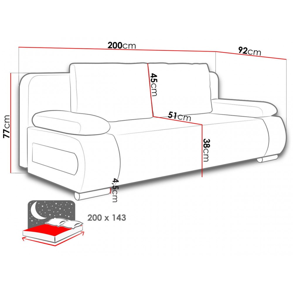 Καναπές - κρεβάτι Emma-Sapio milo