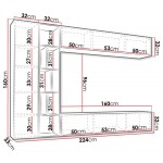 Σύνθετο σαλονιού Kodita-Leuko