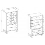 Βιτρίνα Halley 1D2D 120x45x190