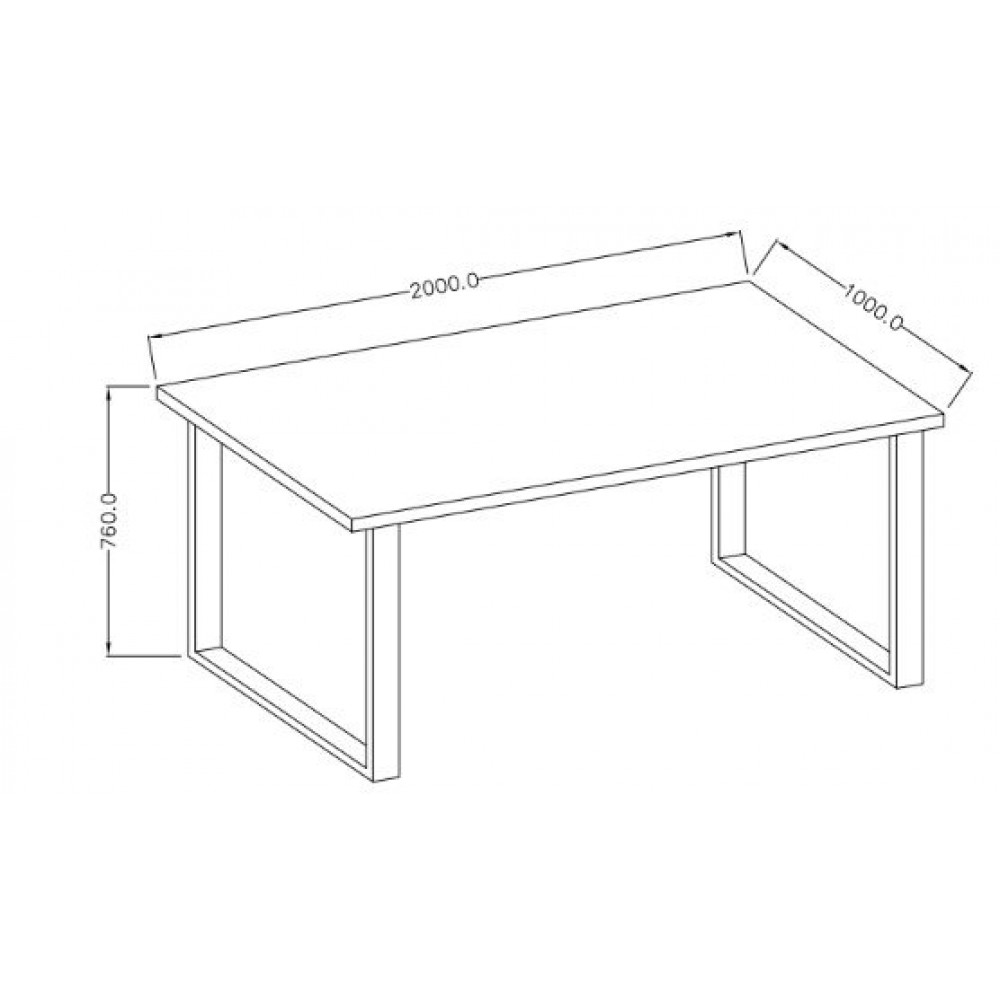 Τραπέζι Halley 200x100x76