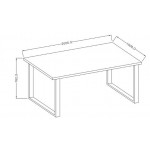 Τραπέζι Halley 200x100x76