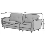 Καναπές - Κρεβάτι Rosalia -Moustardi