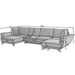 Γωνιακός καναπές Aquaria-Mpez