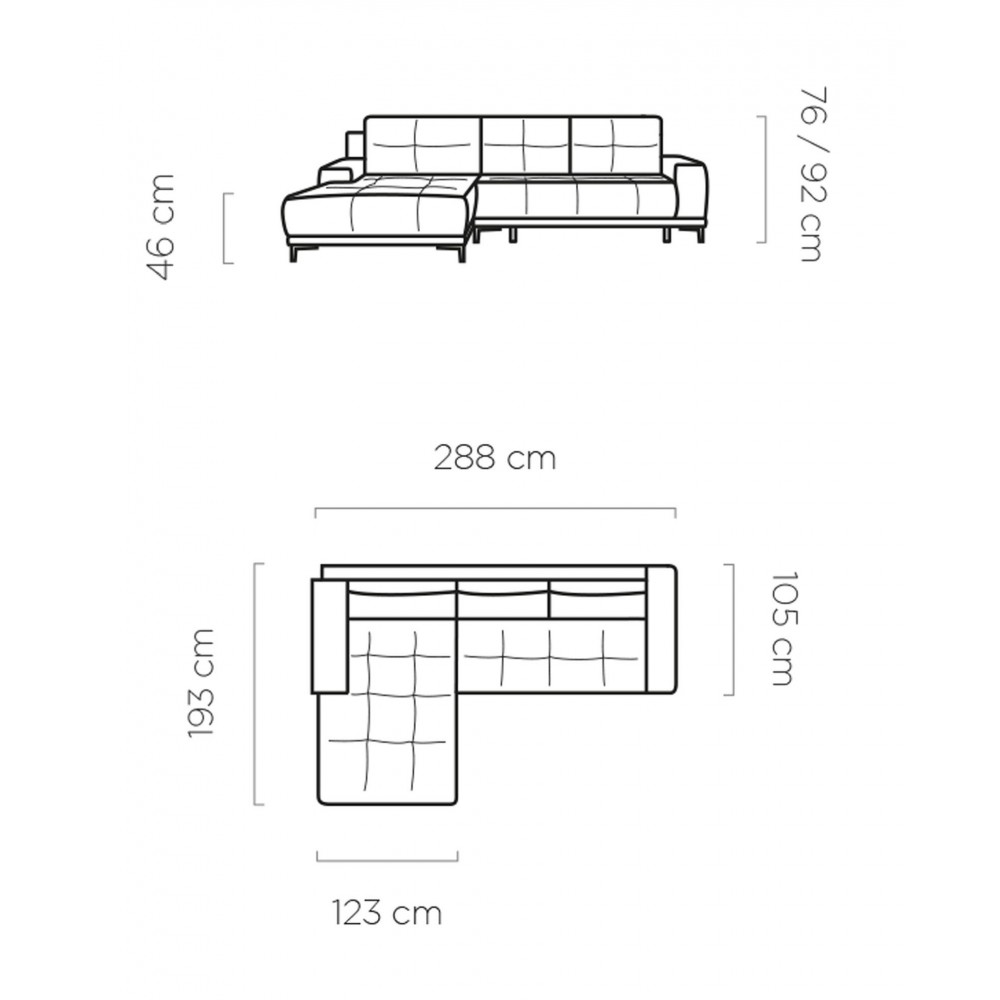 Γωνιακός καναπές Savana-Αριστερή-Gkri