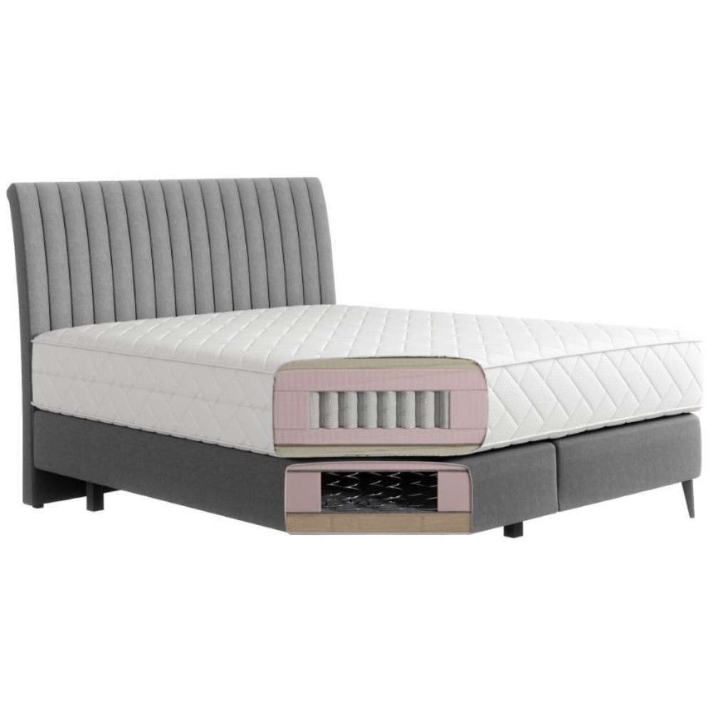 Επενδυμένο κρεβάτι Ivy με στρώμα-Ladi-180 x 200 εκ.