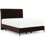 Επενδυμένο κρεβάτι Ivy με στρώμα-Kafe-140 x 200 εκ.