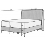 Επενδυμένο κρεβάτι Ivy με στρώμα-Kafe-140 x 200 εκ.