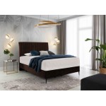 Επενδυμένο κρεβάτι Ivy με στρώμα-Kafe-180 x 200 εκ.