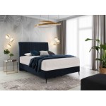 Επενδυμένο κρεβάτι Ivy με στρώμα-Mple Skouro-160 x 200 εκ.