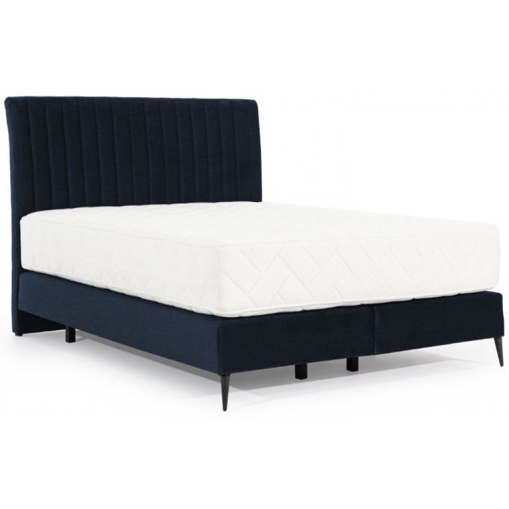 Επενδυμένο κρεβάτι Ivy με στρώμα-Mple Skouro-180 x 200 εκ.