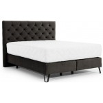 Επενδυμένο κρεβάτι Vanessa με στρώμα-Kafe-180 x 200 εκ.