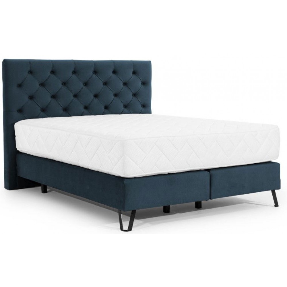 Επενδυμένο κρεβάτι Vanessa με στρώμα-Mple-160 x 200 εκ.