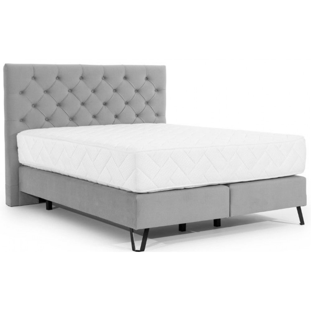 Επενδυμένο κρεβάτι Vanessa με στρώμα-Gkri Anoixto-140 x 200 εκ.