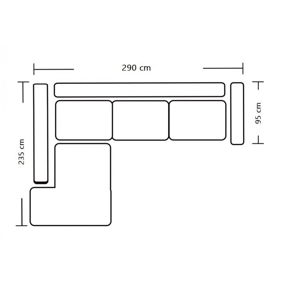Γωνιακός καναπές Pedro-Anthraki-Αριστερή