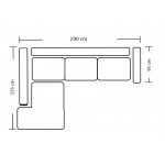 Γωνιακός καναπές Pedro-Anthraki-Αριστερή