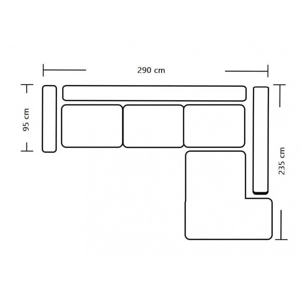 Γωνιακός καναπές Pedro-Anthraki-Δεξιά