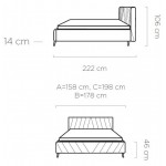 Επενδυμένο κρεβάτι Calisty-Mporntw-160 x 200