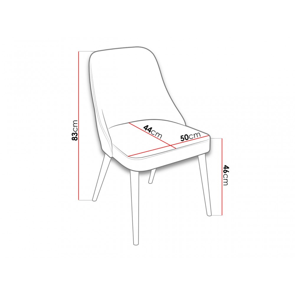 Καρέκλα Kasey K78-Gkri Skouro