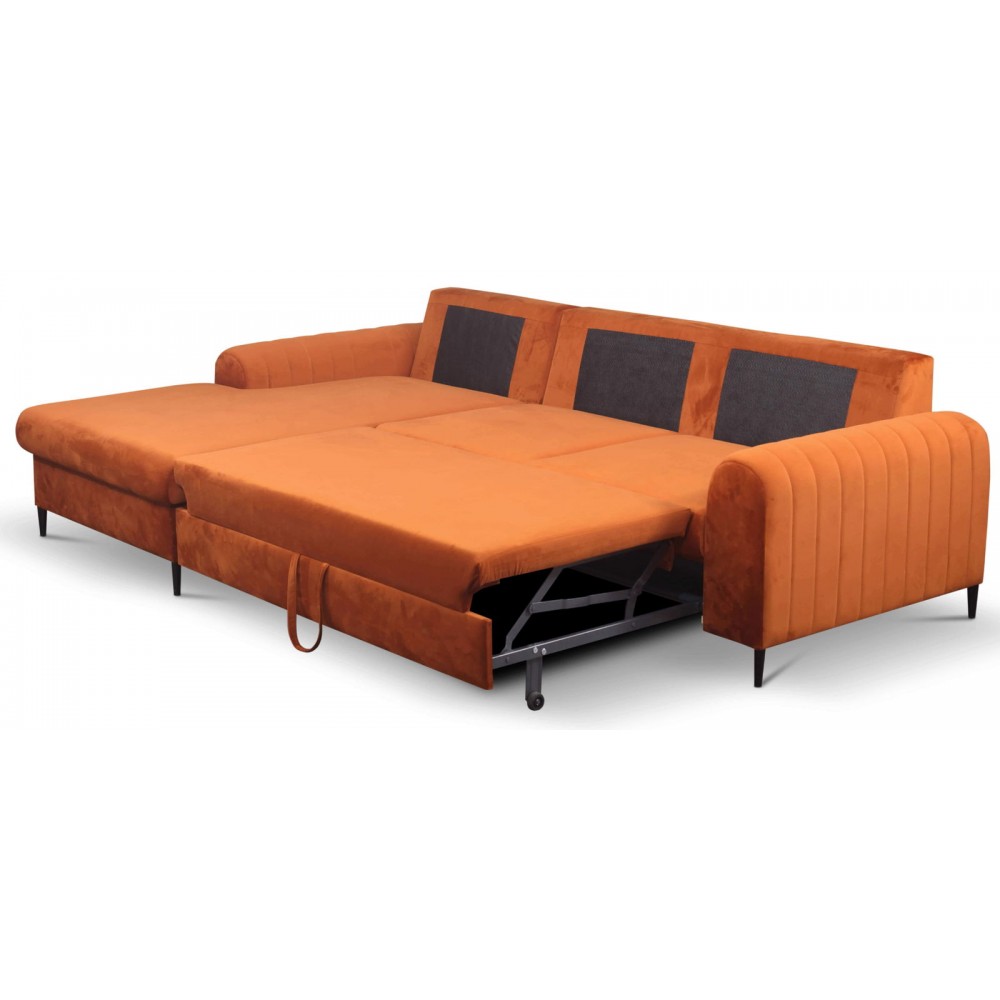 Γωνιακός καναπές Monte-Portokali-Aristeri