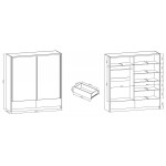 Ντουλάπα συρόμενη Ariadne-Mauro Marmaro-204x62x214