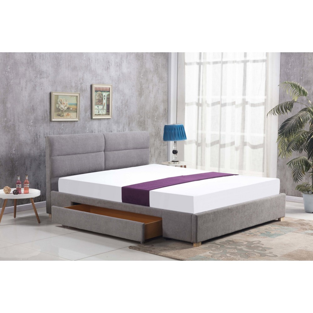 Επενδυμένο κρεβάτι Marabel-Gkri Anoixto 170x216x95