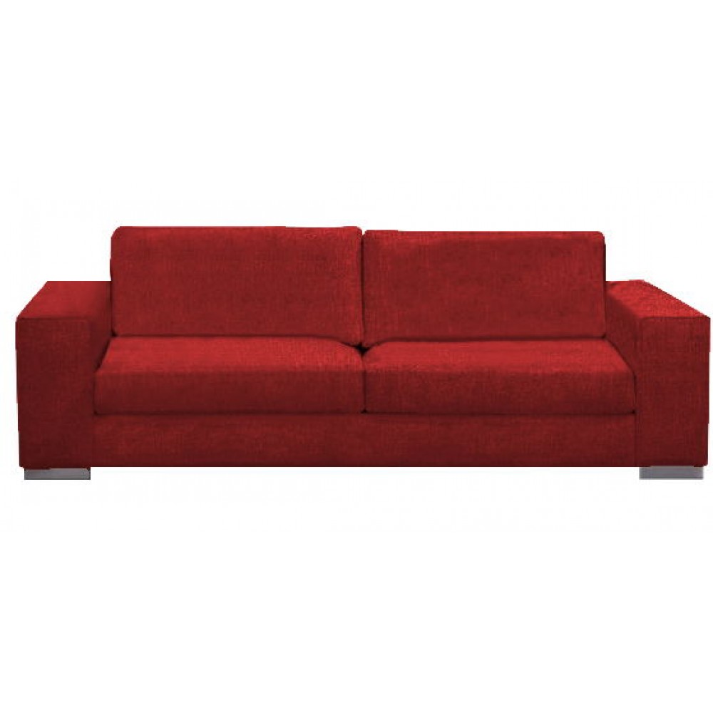 Καναπές Fantasy Τριθέσιος-Kokkino-230φ 90β εκ.