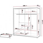 Ντουλάπα Panama 205 Συρόμενη