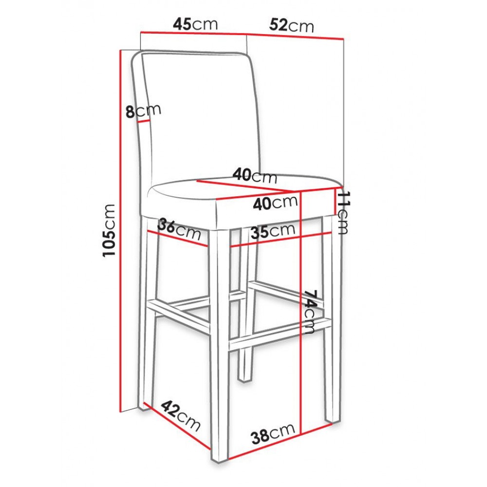 Σκαμπό μπαρ Kleon S95-Mple