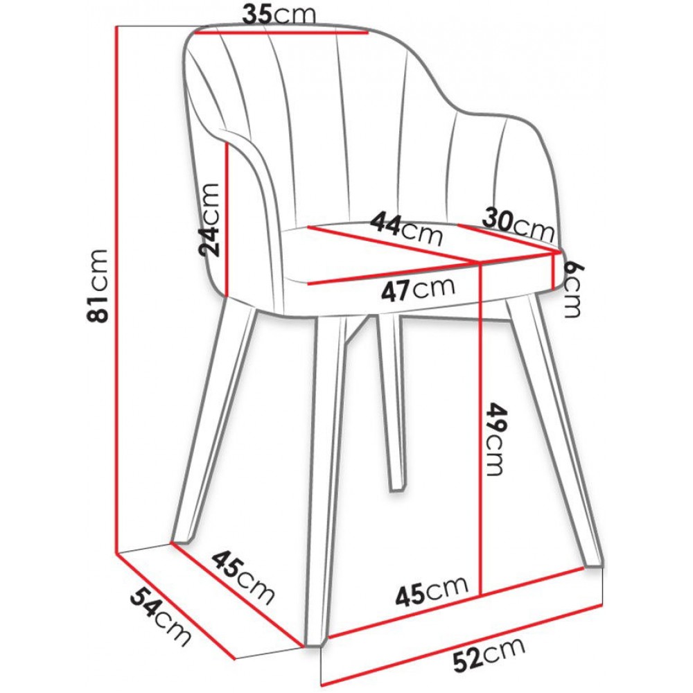 Καρέκλα Kam S105-Leuko