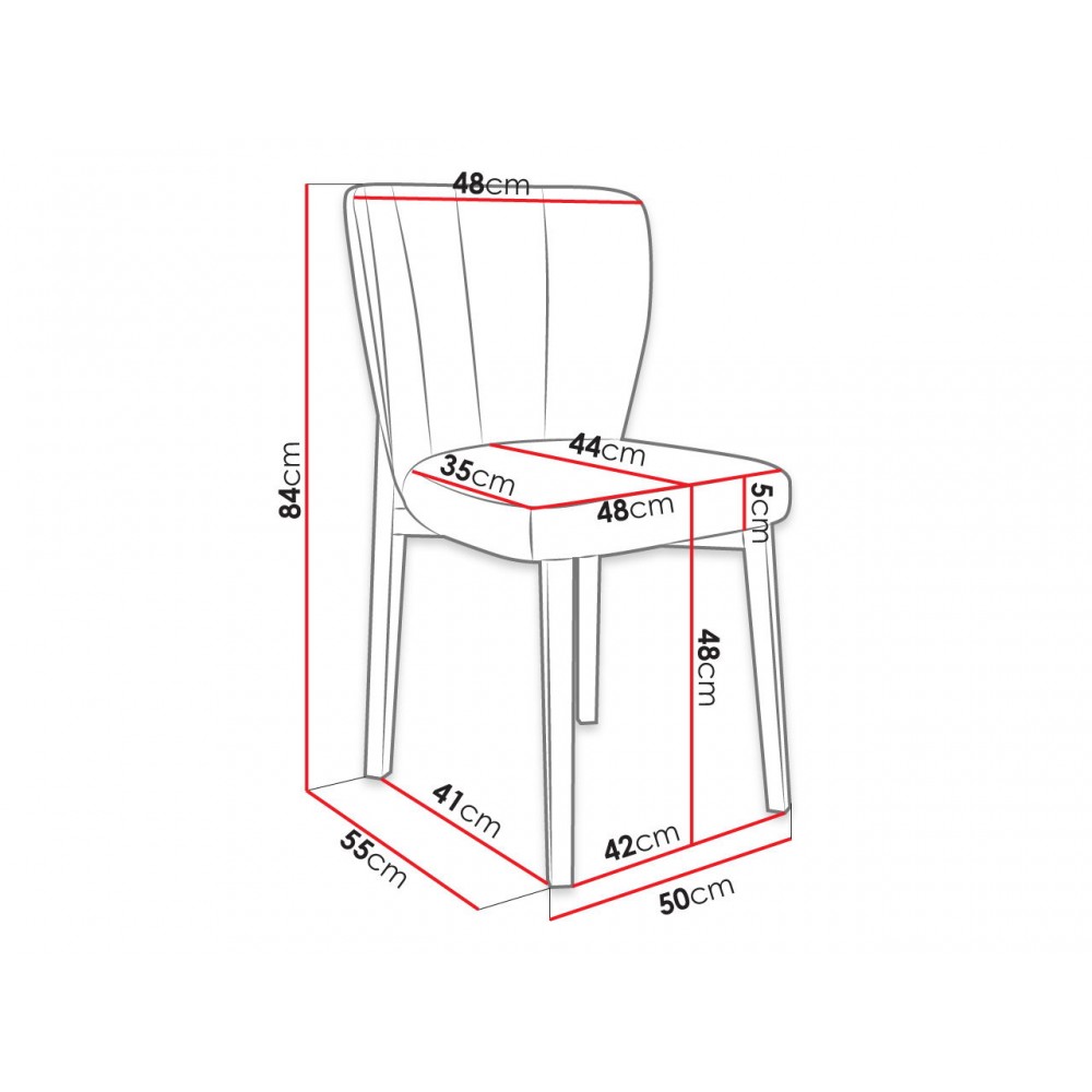καρέκλα Siona S106-Leuko