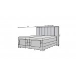 Επενδυμένο κρεβάτι Villard με στρώμα και ανώστρωμα-Mple Skouro-160 x 200