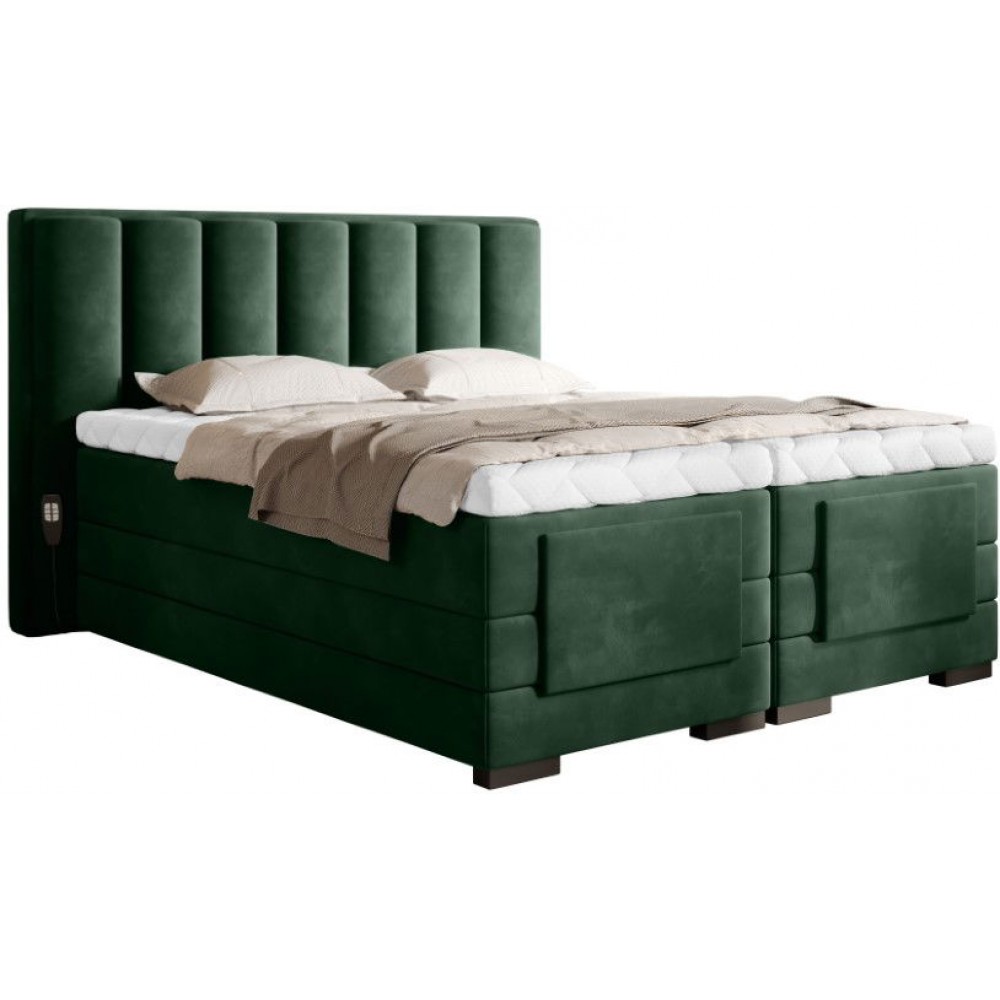 Επενδυμένο κρεβάτι Villard με στρώμα και ανώστρωμα-Kyparissi-160 x 200