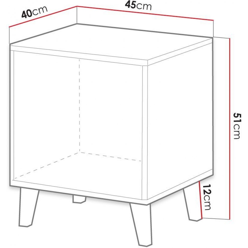 Σετ 2 κομοδίνων Vamos