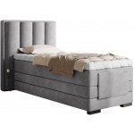 Επενδυμένο κρεβάτι Villard 90 με στρώμα και ανώστρωμα-Gkri Anoixto