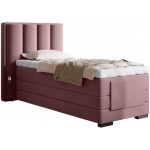 Επενδυμένο κρεβάτι Villard 90 με στρώμα και ανώστρωμα-Somon