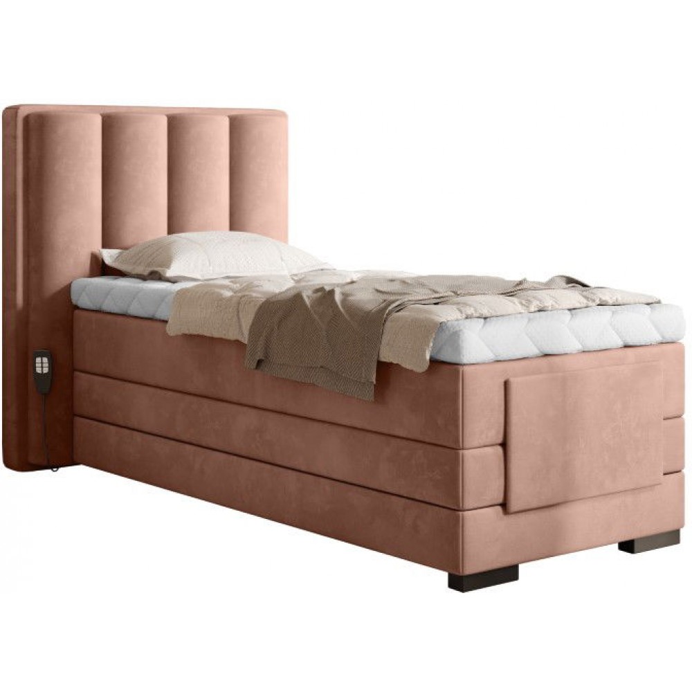 Επενδυμένο κρεβάτι Villard 90 με στρώμα και ανώστρωμα-Sapio milo