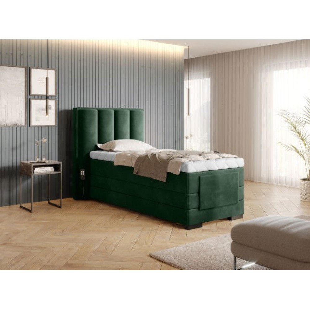 Επενδυμένο κρεβάτι Villard 90 με στρώμα και ανώστρωμα-Kyparissi