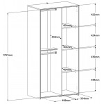 Ντουλάπα Ballet δίφυλλη