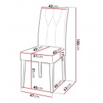 Καρέκλα Marcia S67 BK-Gkri