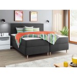 Επενδυμένο κρεβάτι Flo με στρώμα και ανώστρωμα-Gkri Skouro-160 x 200