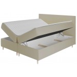 Επενδυμένο κρεβάτι Flo με στρώμα και ανώστρωμα-Mple-160 x 200