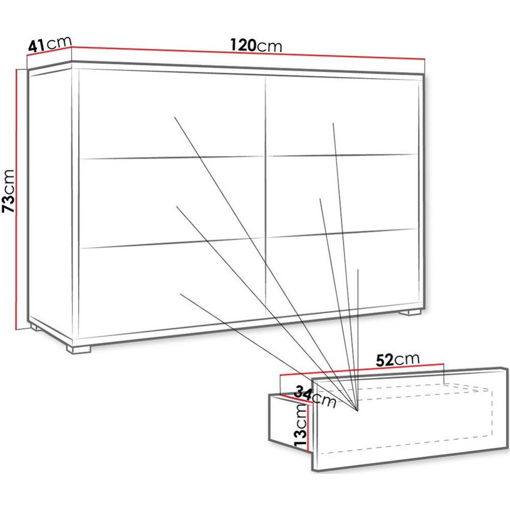 Συρταριέρα Gesita - Λευκό