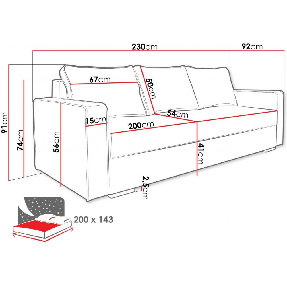 Καναπές-Κρεβάτι Beno-Gkri