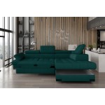 Γωνιακός καναπές Sapphire-Prasino-Δεξιά