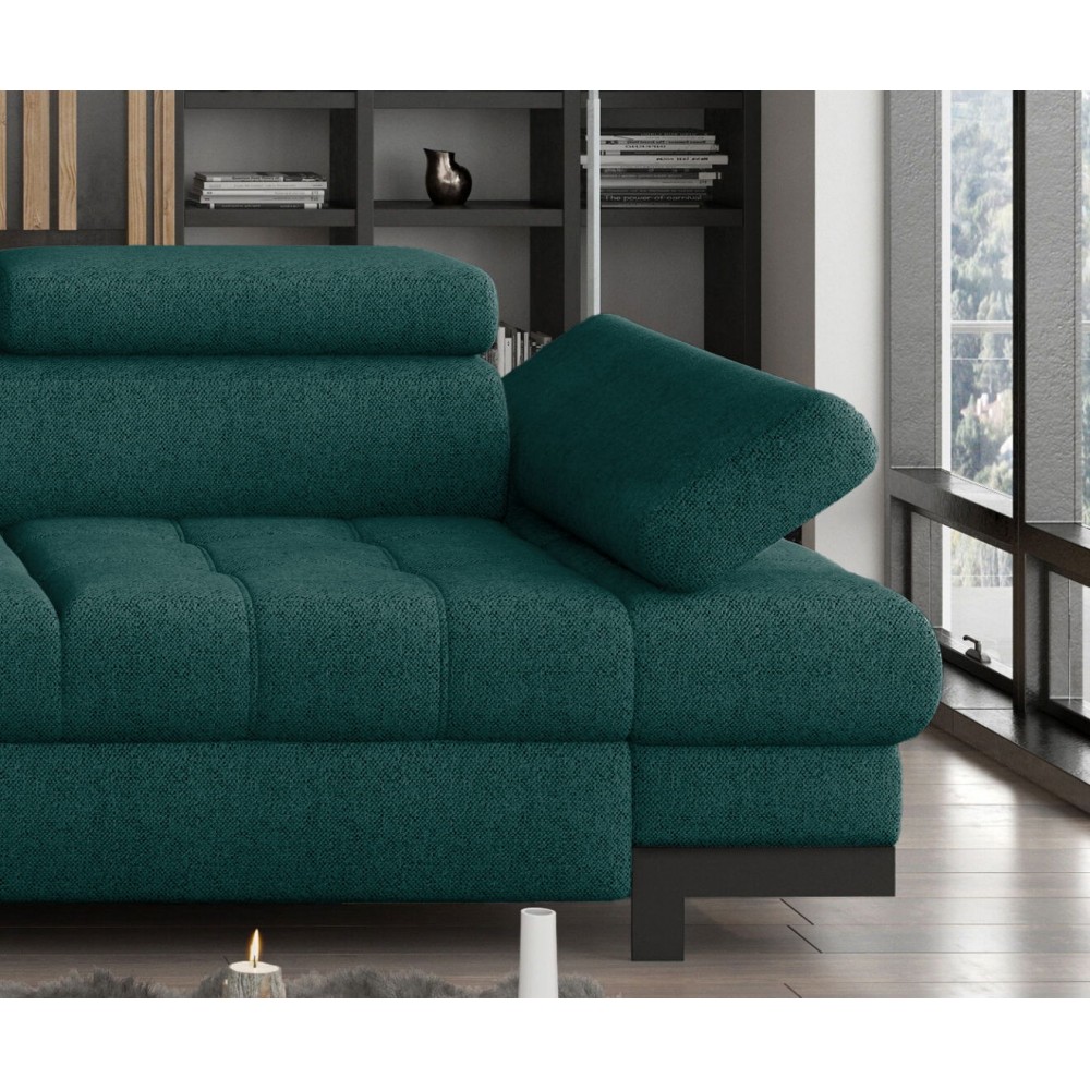 Γωνιακός καναπές Sapphire-Prasino-Δεξιά