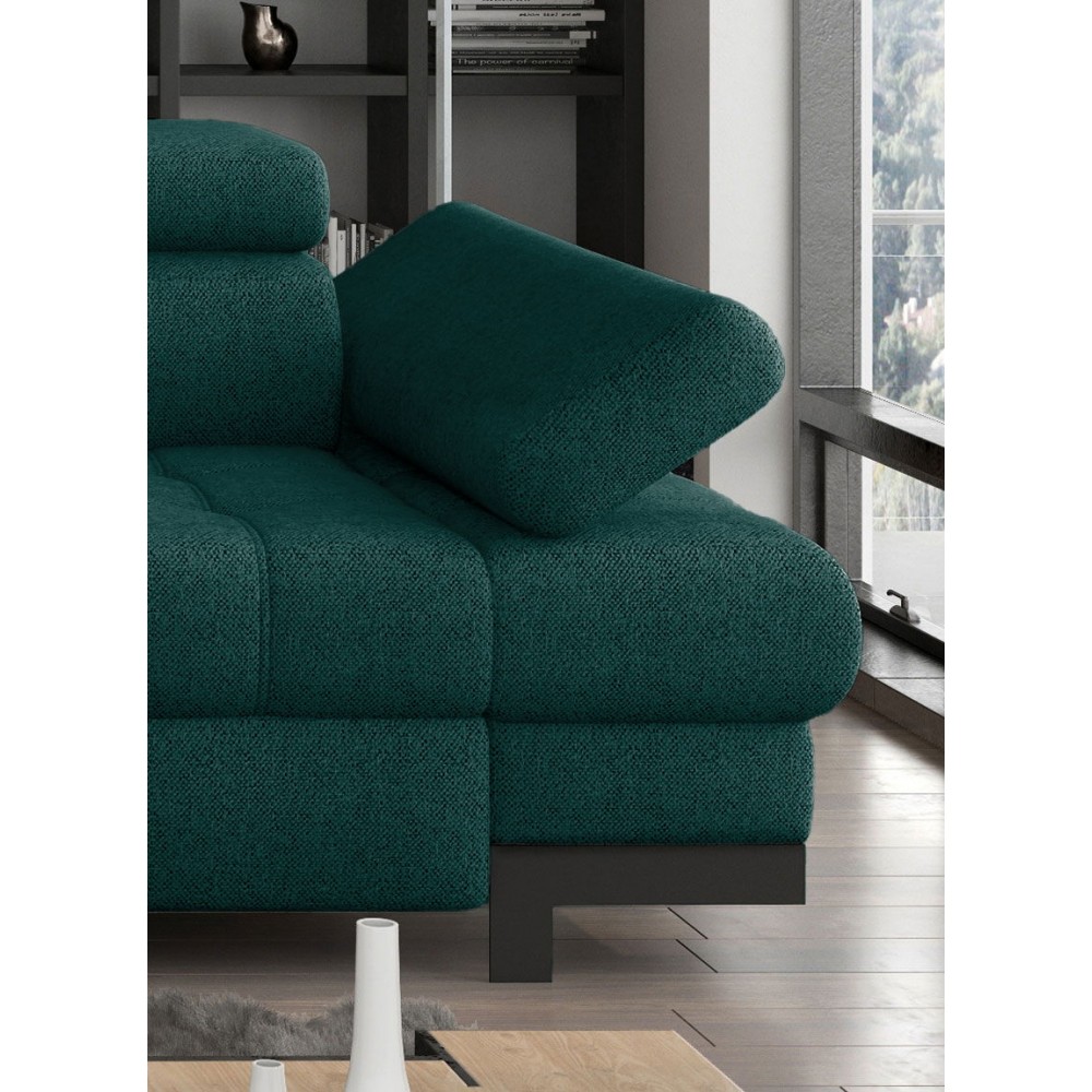 Γωνιακός καναπές Sapphire-Prasino-Δεξιά