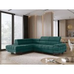 Γωνιακός καναπές Sapphire-Prasino-Αριστερή