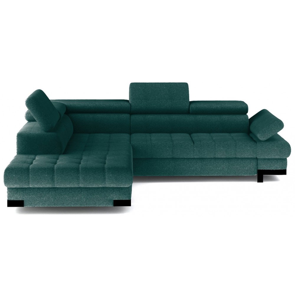 Γωνιακός καναπές Sapphire-Prasino-Αριστερή